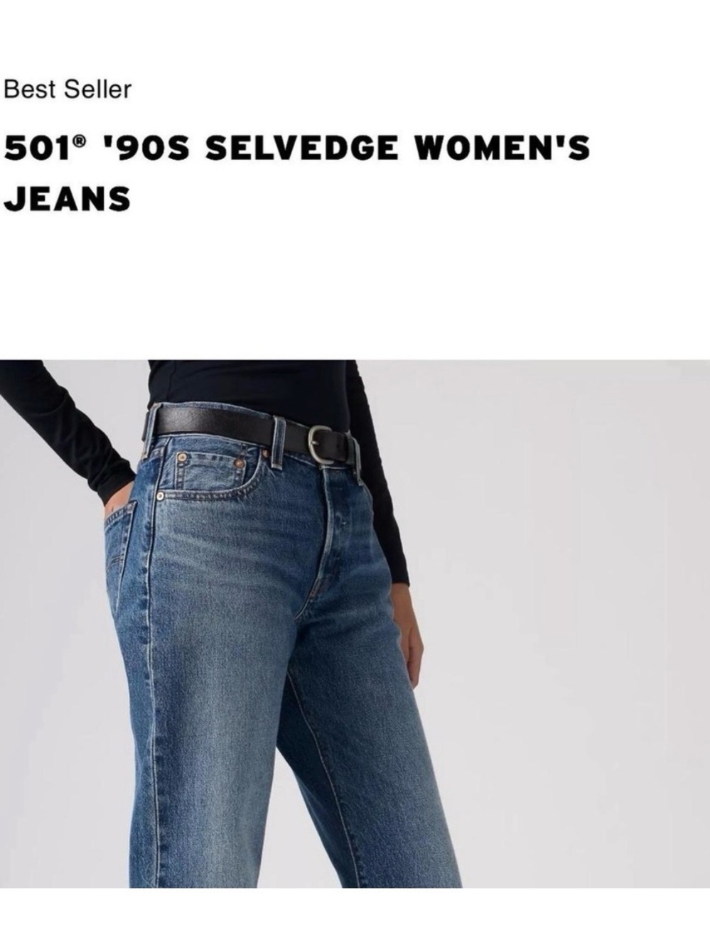Levi's Women's 501 90’s Selvedge NWT